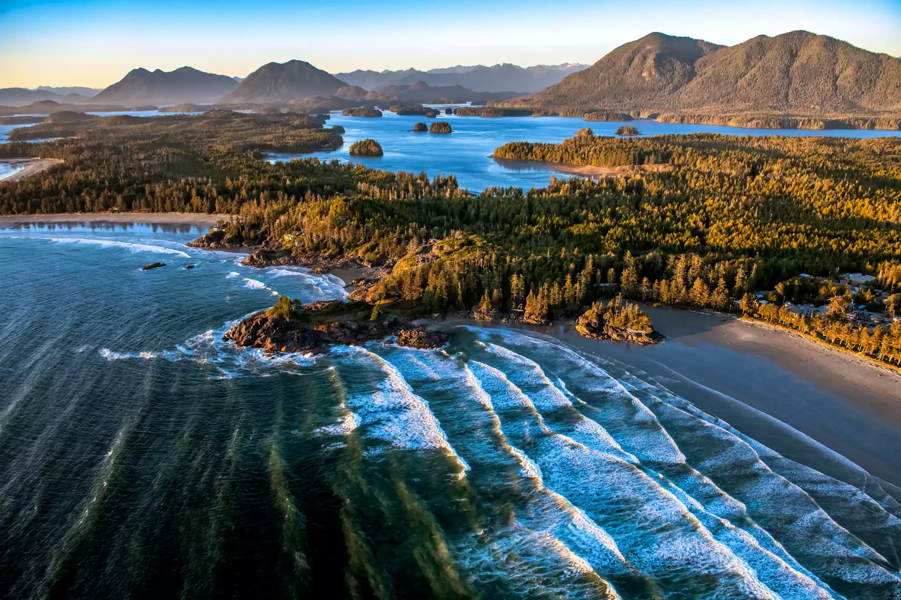 Vancouver Island coastline, forest and islands